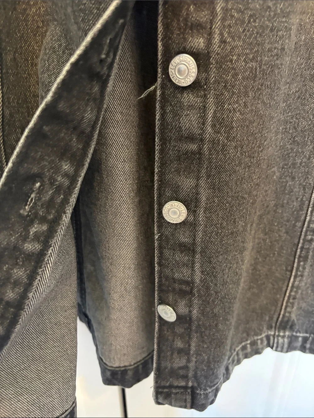 Levi's Black Washed Denim Button-Front Dress - Picture 2 of 5